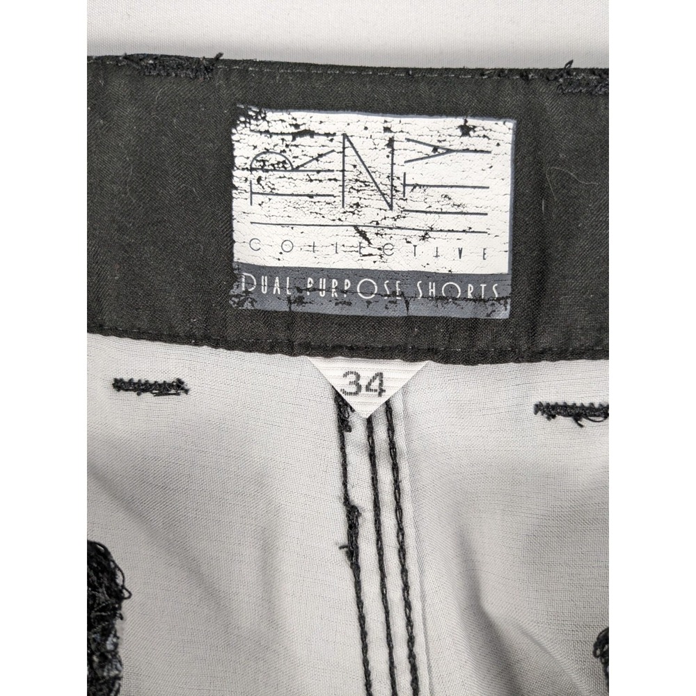 Trinity Collective Dual Purpose Shorts Mens 34 Grey Blue Plaid Hybrid Boardshort - Picture 6 of 8
